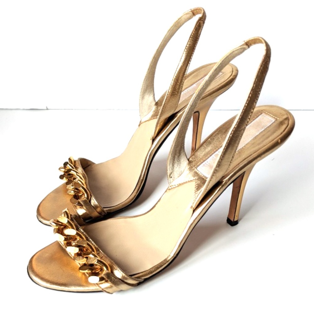 Michael Kors Collection gold chain sandals